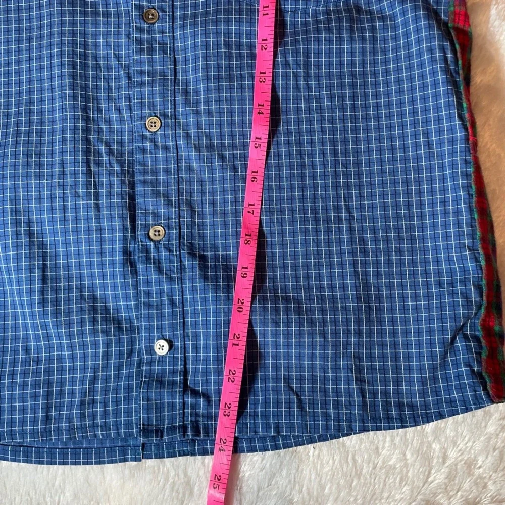 Banana Republic Cotton Mixed Media Short Sleeve Shirt 90s Retro Indie Sleeze Sm